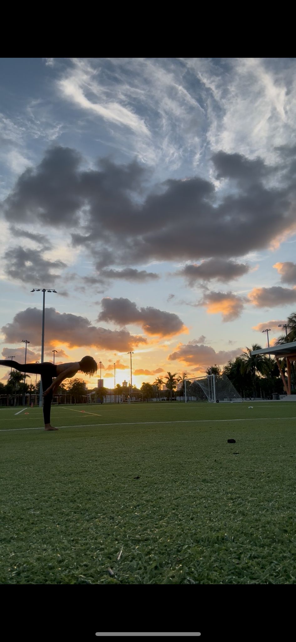 Sunset yoga silhouette